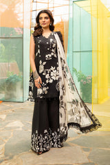 Unstitched 3-PC Printed Lawn Suit M basic By Maria B | MB-CUS25-706B