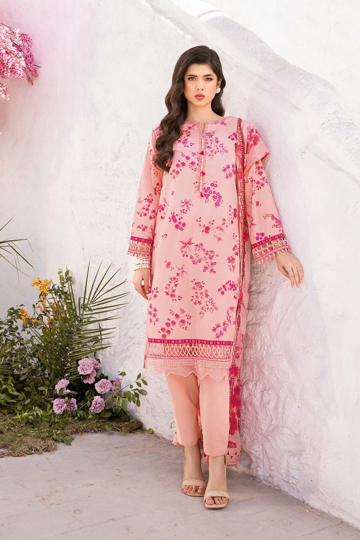 Unstitched 3-PC Printed Lawn Suit M basic By Maria B | MB-CUS25-709A