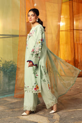 Unstitched 3-PC Printed Lawn Suit M basic By Maria B | MB-CUS25-712B