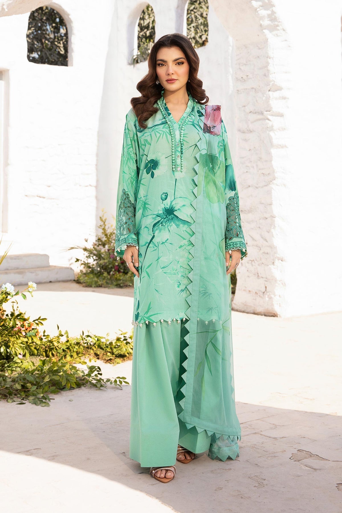 Unstitched 3-PC Printed Lawn Suit M basic By Maria B | MB-CUS25-713A