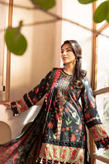 3-PC Unsititched Embroidered Lawn By Mbasics | MB-CUS25-901A