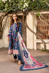 3-PC Unsititched Embroidered Lawn By Mbasics | MB-CUS25-901B