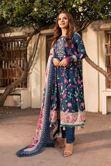 3-PC Unsititched Embroidered Lawn By Mbasics | MB-CUS25-901B