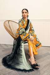 3-PC Unsititched Embroidered Lawn By Mbasics | MB-CUS25-902A