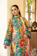 3-PC Unsititched Embroidered Lawn By Mbasics | MB-CUS25-903A
