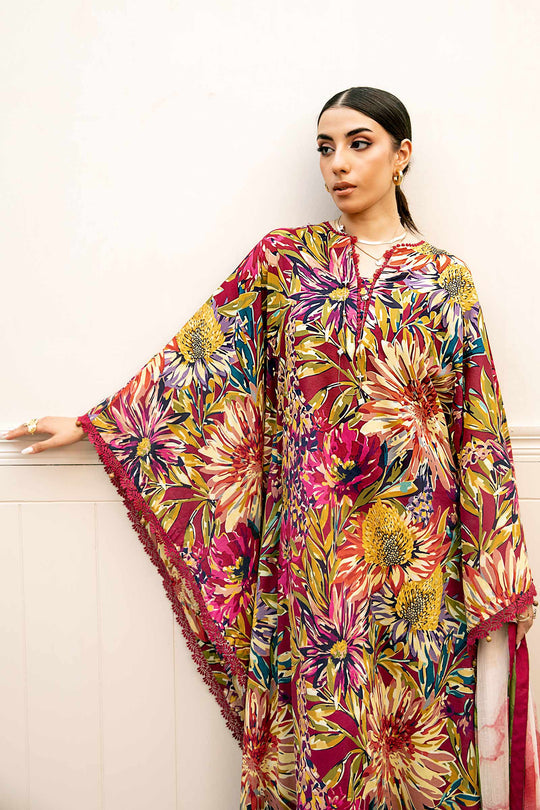 3-PC Unsititched Embroidered Lawn By Mbasics | MB-CUS25-903B