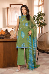 3-PC Unsititched Embroidered Lawn By Mbasics | MB-CUS25-906A