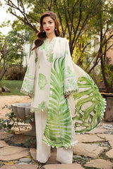 3-PC Unsititched Embroidered Lawn By Mbasics | MB-CUS25-906B