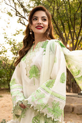3-PC Unsititched Embroidered Lawn By Mbasics | MB-CUS25-906B