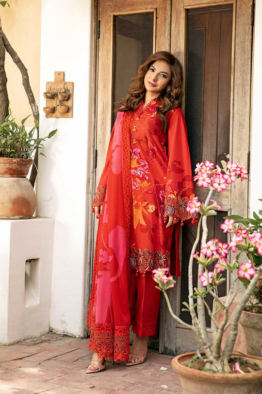 3-PC Unsititched Embroidered Lawn By Mbasics | MB-CUS25-907A