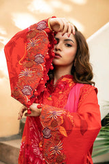 3-PC Unsititched Embroidered Lawn By Mbasics | MB-CUS25-907A