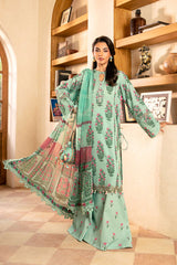 3-PC Unsititched Embroidered Lawn By Mbasics | MB-CUS25-908B