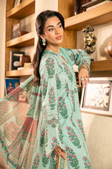 3-PC Unsititched Embroidered Lawn By Mbasics | MB-CUS25-908B