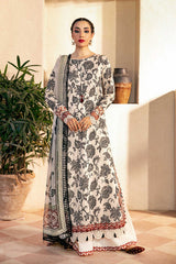 3-PC Unsititched Embroidered Lawn By Mbasics | MB-CUS25-909A