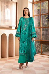 3-PC Unsititched Embroidered Lawn By Mbasics | MB-CUS25-910A