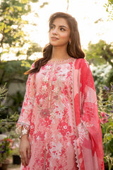 3-PC Unsititched Embroidered Lawn By Mbasics | MB-CUS25-910B