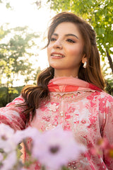 3-PC Unsititched Embroidered Lawn By Mbasics | MB-CUS25-910B