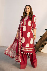 3-PC Unsititched Embroidered Lawn By Mbasics | MB-CUS25-911A