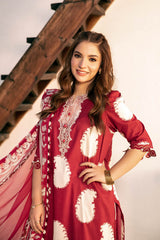 3-PC Unsititched Embroidered Lawn By Mbasics | MB-CUS25-911A