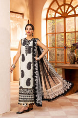 3-PC Unsititched Embroidered Lawn By Mbasics | MB-CUS25-911B