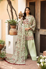 3-PC Unsititched Embroidered Lawn By Mbasics | MB-CUS25-912B