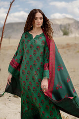 502-B | 3Pc Unstitched Printed Linen Suit Winter Mirage By M.Basics