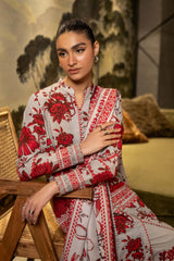 503-A | 3Pc Unstitched Printed Khaddar Suit Winter Mirage By M.Basics