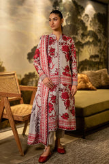 503-A | 3Pc Unstitched Printed Khaddar Suit Winter Mirage By M.Basics