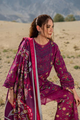 505-A | 3Pc Unstitched Printed Khaddar Suit Winter Mirage By M.Basics