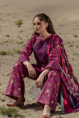 505-A | 3Pc Unstitched Printed Khaddar Suit Winter Mirage By M.Basics