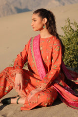 505-B | 3Pc Unstitched Printed Khaddar Suit Winter Mirage By M.Basics