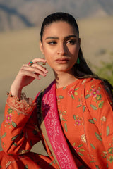 505-B | 3Pc Unstitched Printed Khaddar Suit Winter Mirage By M.Basics