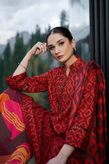 506-B | 3Pc Unstitched Printed Khaddar Suit Winter Mirage By M.Basics