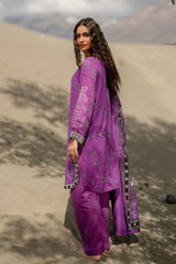 507-B | 3Pc Unstitched Printed Linen Suit Winter Mirage By M.Basics