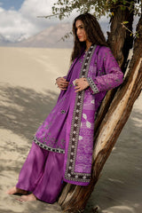 507-B | 3Pc Unstitched Printed Linen Suit Winter Mirage By M.Basics