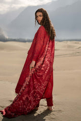 508-B | 3Pc Unstitched Printed Khaddar Suit Winter Mirage By M.Basics