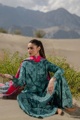 509-B | 3Pc Unstitched Printed Khaddar Suit Winter Mirage By M.Basics