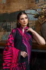 510-B | 3Pc Unstitched Printed Khaddar Suit Winter Mirage By M.Basics