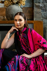 510-B | 3Pc Unstitched Printed Khaddar Suit Winter Mirage By M.Basics