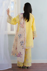 MEADOW-8A | 3Pc Unstitched Suit Embroidered Lawn 25 Coco By Zarashahjahan
