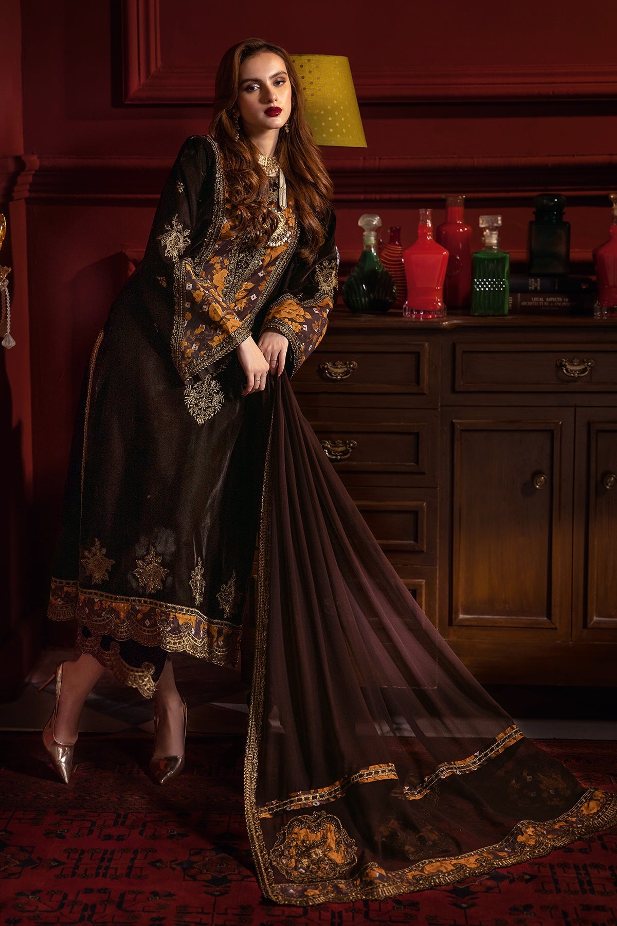 CVT4-05 | 3Pc Unstitched Premium Velvet Suit Signora By Charizma