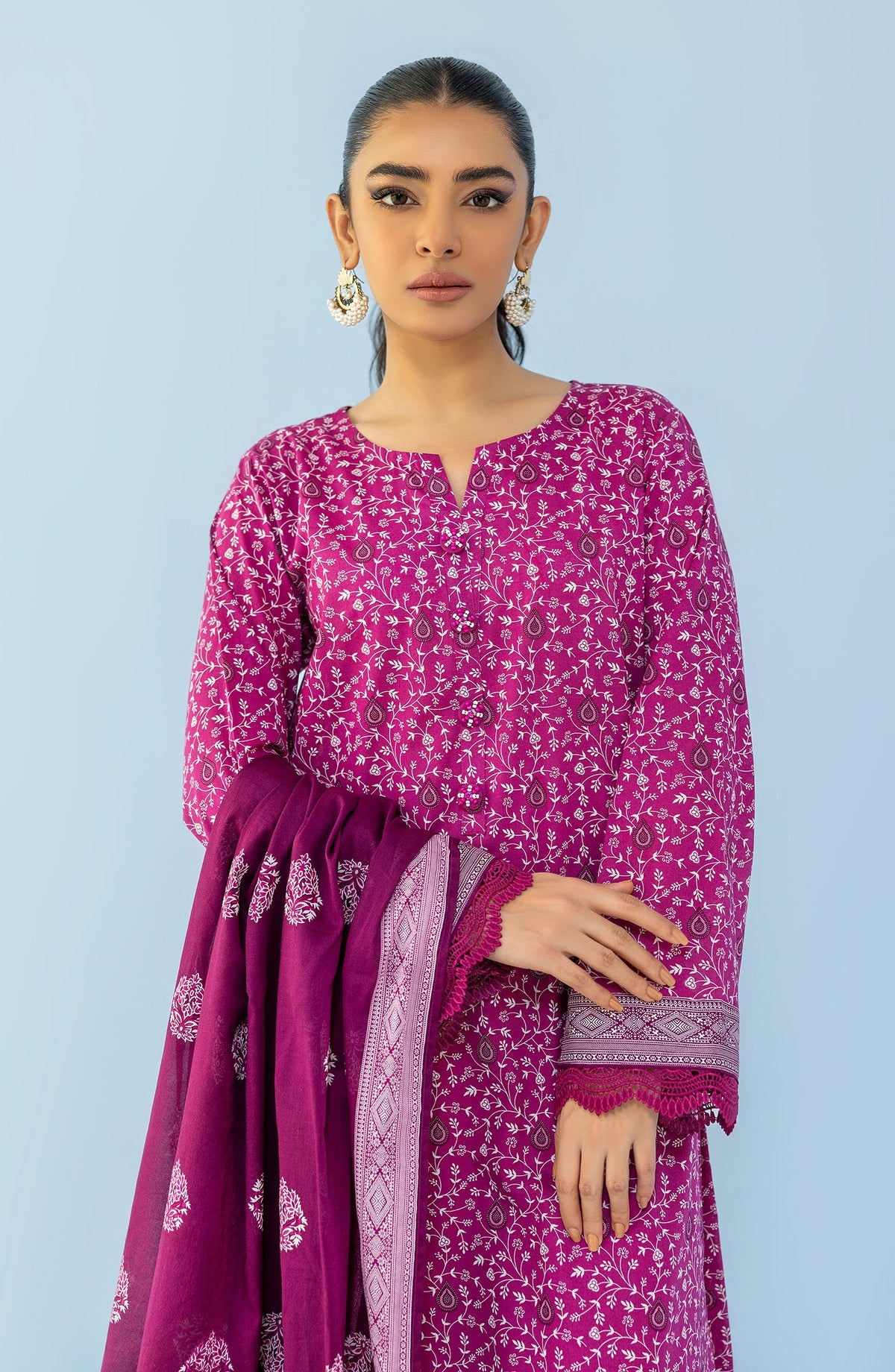 3-PC Unstitched Printed Lawn By Orient | OTL-24-026