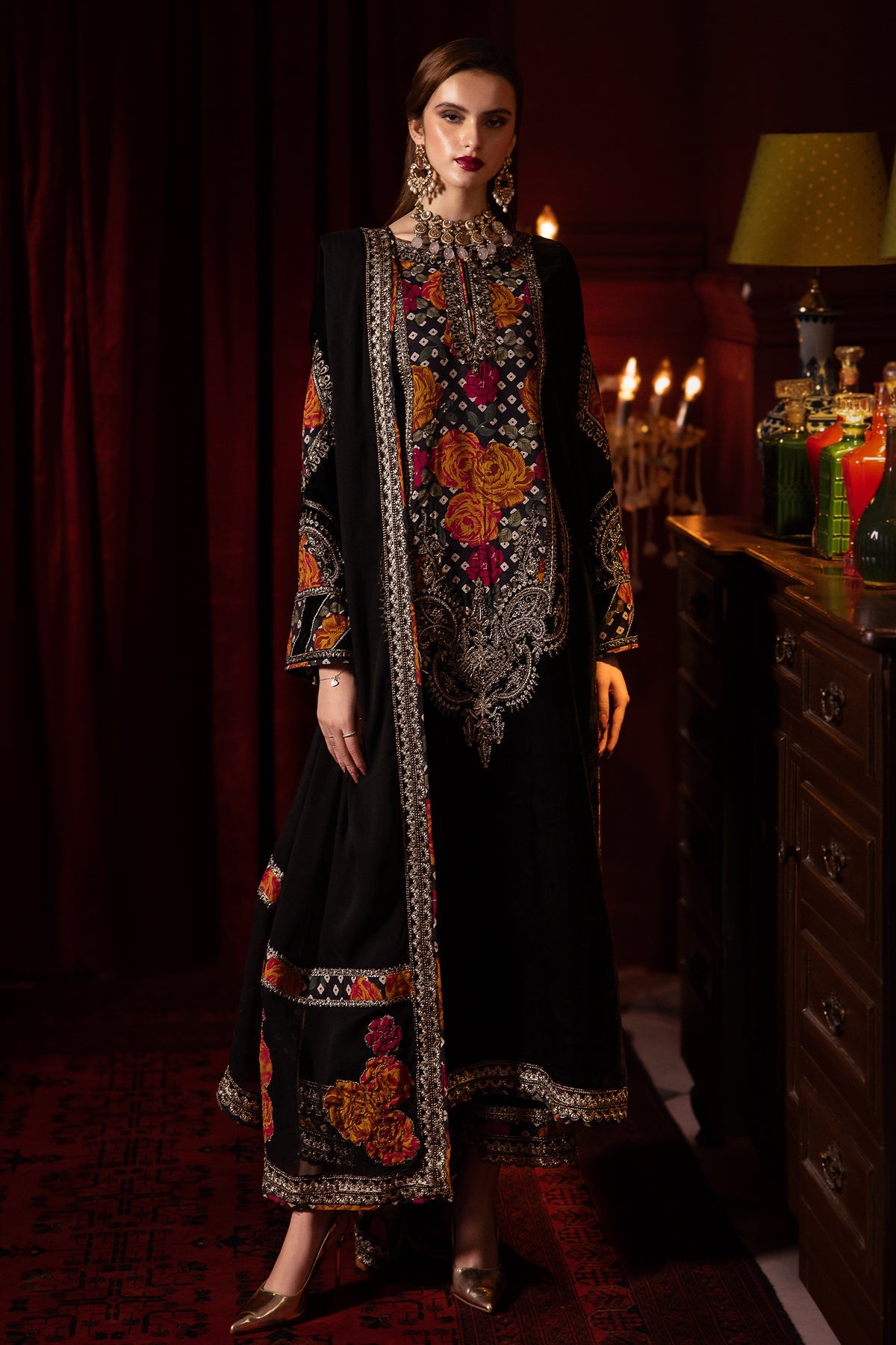 CVT4-04 | 3Pc Unstitched Premium Velvet Suit Signora By Charizma
