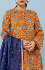 3-PC Unstitched Printed Lawn By Orient | OTL-24-017