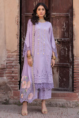 ED4-08 | 3Pc Unstitched Suit Embroidered Lawn Collection Eid Edit By Charizma