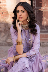 ED4-08 | 3Pc Unstitched Suit Embroidered Lawn Collection Eid Edit By Charizma