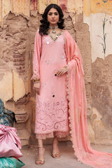 ED4-07 | 3Pc Unstitched Suit Embroidered Lawn Collection Eid Edit By Charizma