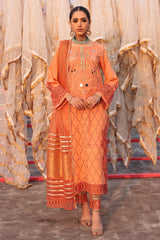 ED4-10 | 3Pc Unstitched Suit Embroidered Lawn Collection Eid Edit By Charizma