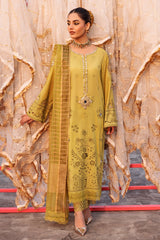 ED4-09 | 3Pc Unstitched Suit Embroidered Lawn Collection Eid Edit By Charizma
