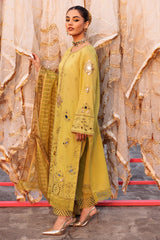 ED4-09 | 3Pc Unstitched Suit Embroidered Lawn Collection Eid Edit By Charizma